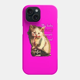 Baby loves people food Phone Case