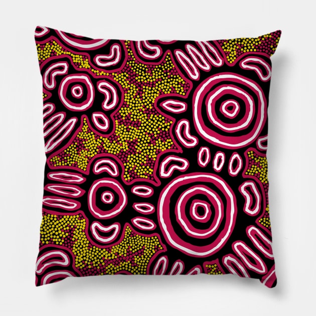 Aboriginal Art - You Belong Pillow by hogartharts