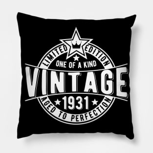 born in 1931 vintage retro gift idea for dad Pillow