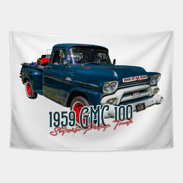 1959 GMC 100 Stepside Pickup Truck Tapestry by Gestalt Imagery