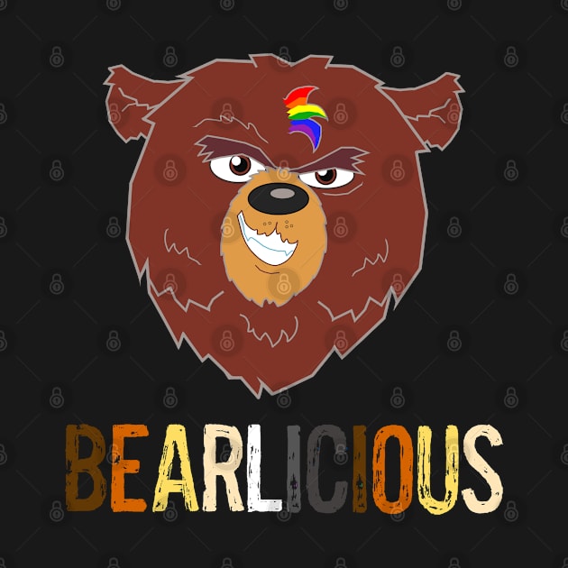 Gay Bear Pride Flag LGBTQ Gay Pride Bearlicious Cute Bear by egcreations