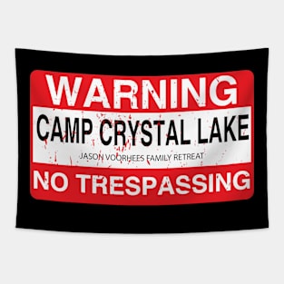 Cam Crystal Lake no trepassing Tapestry