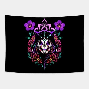 Cyberpunk Flowers Tapestry