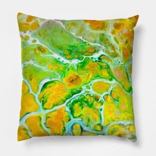 Acrylic abstract pouring paint Pillow