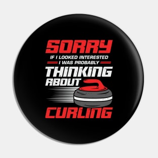 Funny Curling Player Sport Curler Gift Pin