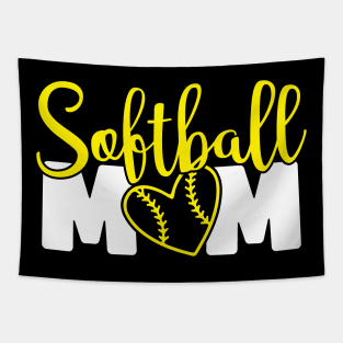 Softball Mom - Heart Tapestry