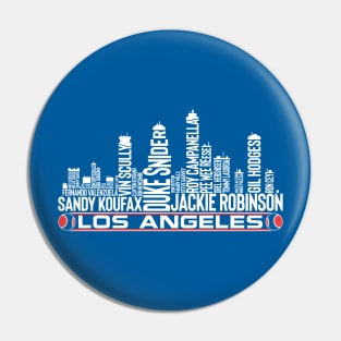 Los Angeles Baseball Team All Time Legends, Los Angeles City Skyline Pin