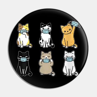 Cat Face Mask, Cute Pet Cats Lovers Gift Quarantine Cat Mom Pin