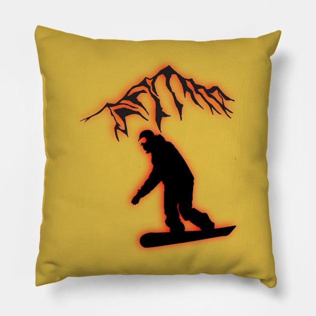 Sports - Snowboard Pillow by Art-Julia