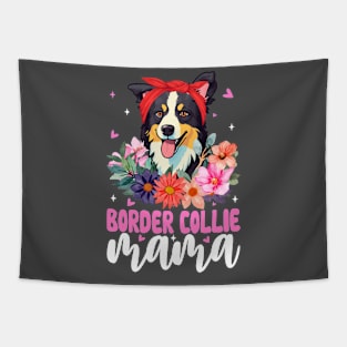 Border Collie Mama Cute Cute Gift for Dog Mom Tapestry