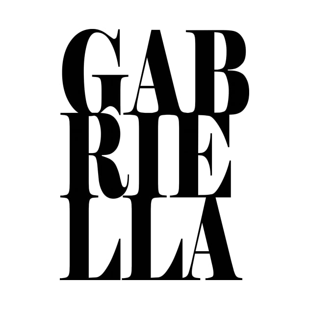 Gabriella Girls Name Bold Font by xsylx