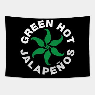 Green Hot Jalapeños Tapestry