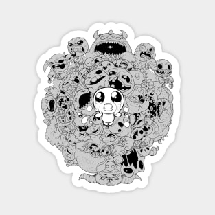 Binding of isaac Black & White Magnet