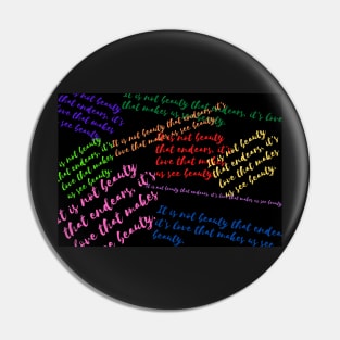 Positive Multicoloured Handwriting Pin