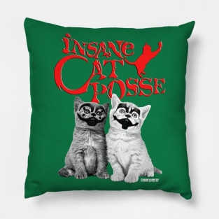 Insane cat pose Pillow