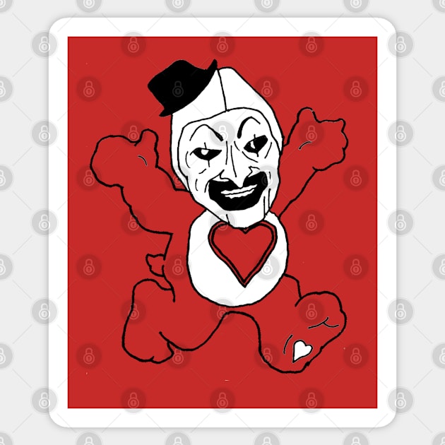 Clown Pixel Art Sticker