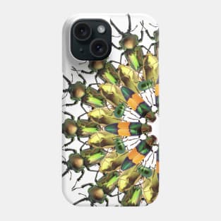 green bugs mandala Phone Case