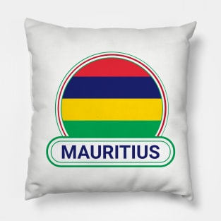 Mauritius Country Badge - Mauritius Flag Pillow