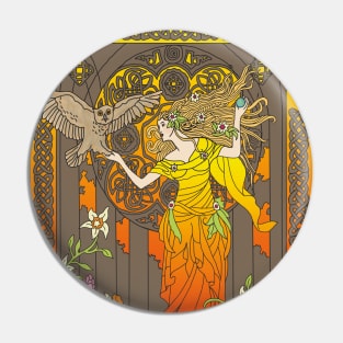 Celtic Woman (orange/yellow) Pin