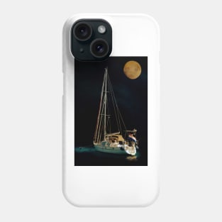 Anchored Under A Full Moon Phone Case