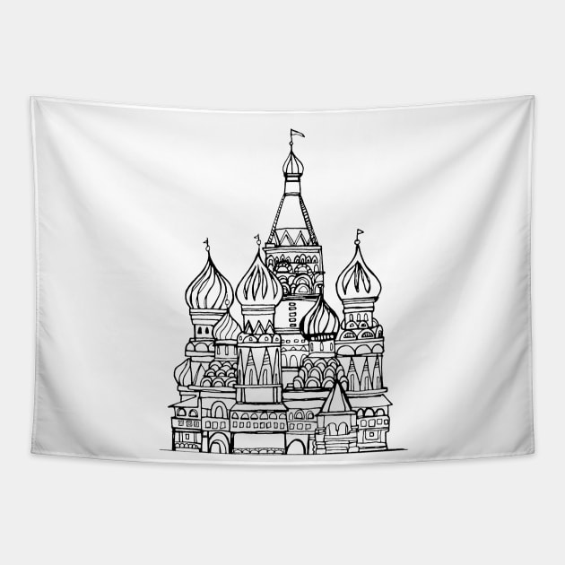 Fairy Tale Castle Tapestry by staceyromanart