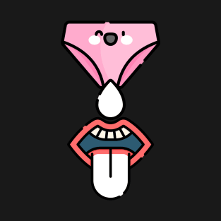 Drip Panties Cream Tongue T-Shirt