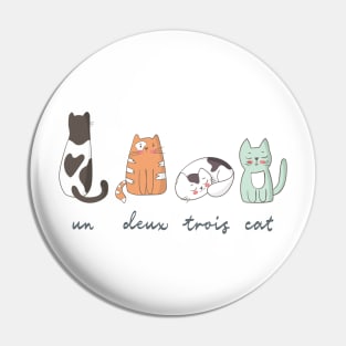 Funny Cute French Cats Pin