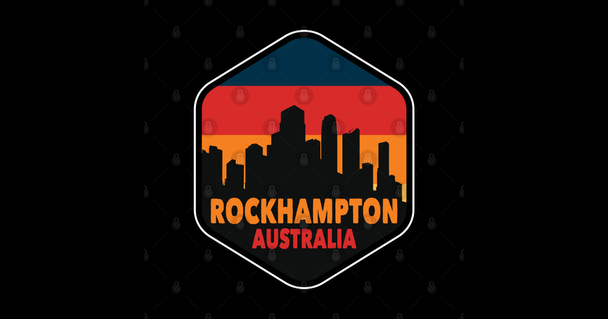 Rockhampton Vintage Sunset City In Australia Rockhampton Sticker