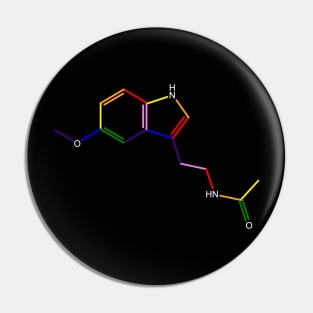 Melatonin Molecule Rainbow Chemistry Pin