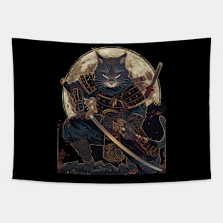 Cat Ninja Stealth Whiskered Guardian Tapestry