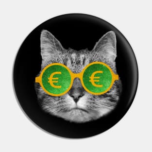 Euro cat Pin