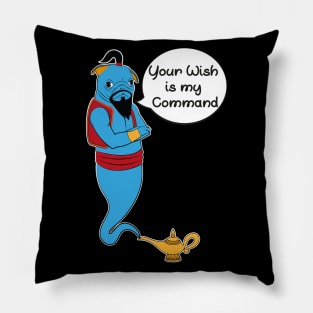 Pug Genie Lamp-Blue Genie Pillow