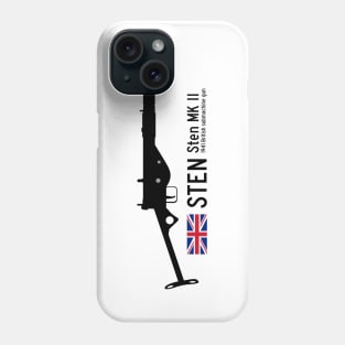 STEN Sten MK II Historical 1941 British sub machine gun black. Phone Case