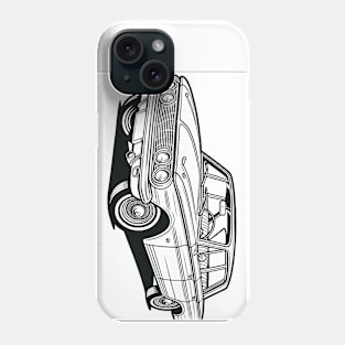 Black And White 1960's Classic Car Phone Case