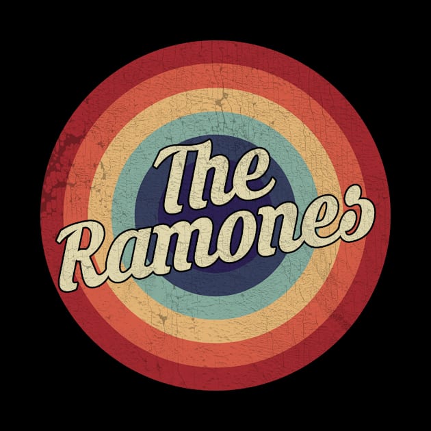 The Ramones - Retro Circle Vintage by Creerarscable