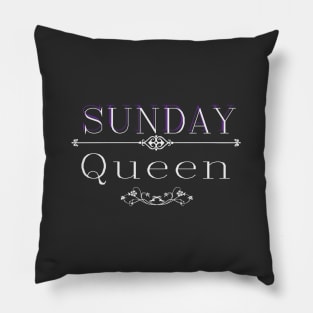 Sunday queen dark Pillow