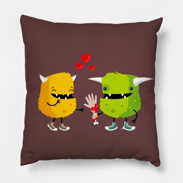 Monster love Pillow by hyperactive