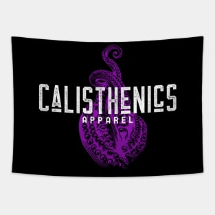 CALISTHENICS - purple octopus graphic Tapestry