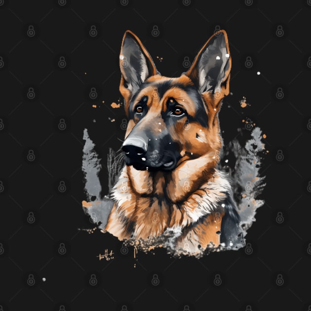 German Shepherd Snow by Sygluv