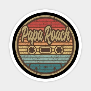 papa roach cassette retro circle Magnet