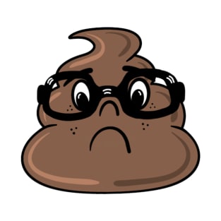 The sad, nerdy poop emoji T-Shirt