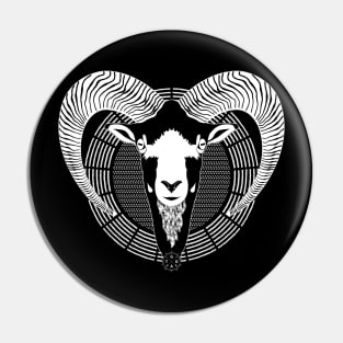 Patterned Goats Head Pin