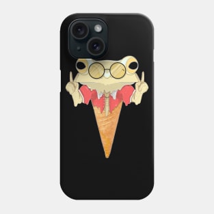 ice cream frog Phone Case