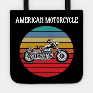 Motorcycle Vintage Sunset Tote