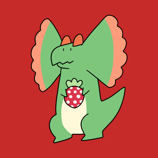 Strawberry Dilophosaurus by saradaboru