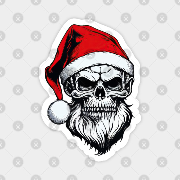 Christmas Skull Magnet by chronicledesignlab