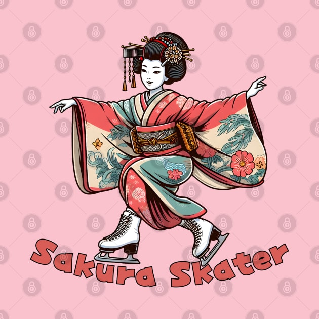 Ice skating geisha by Japanese Fever