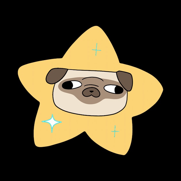 Pug Face on a Star by saradaboru