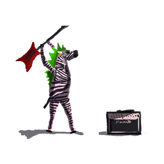 Punk Rock Zebra by chelsea_morano