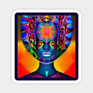 Techno-Shaman (20) - Trippy Psychedelic Art Magnet